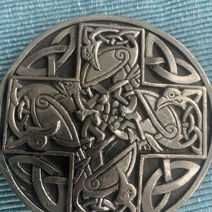 Celtic Knot Silver Belt Buckle